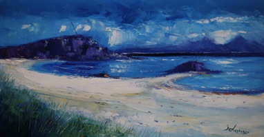 Summer eveninglight Cable Bay Isle of Colonsay 16x30